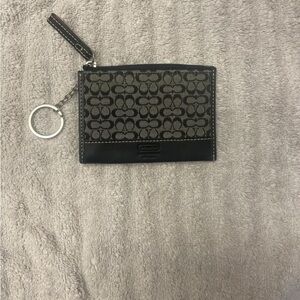 Coach Black and Gray Signature Wristlet